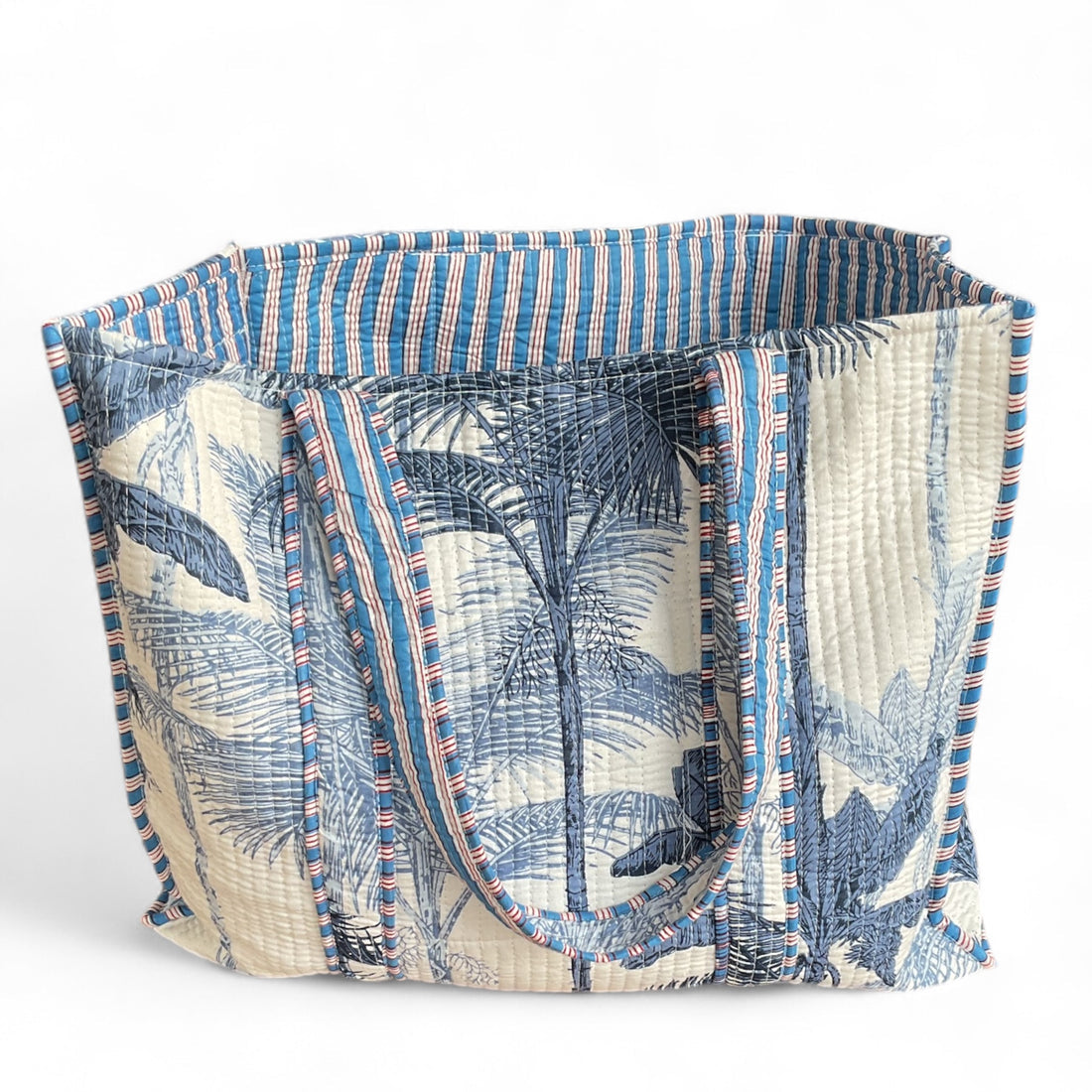 Reversible Tropical/Stripe Tote